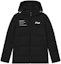 Lookbook FILA オリジナル ウィンターパファージャケット ブラック ロゴプリント付きフード. F11M149901F-BK