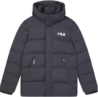FILA ORIGINALE Hooded Down Jacket Navy Blue Casual Sportswear F51M348909A-NV FILA ORIGINALE Hooded Down Jacket Navy Blue Casual Sportswear F51M348909A-NV