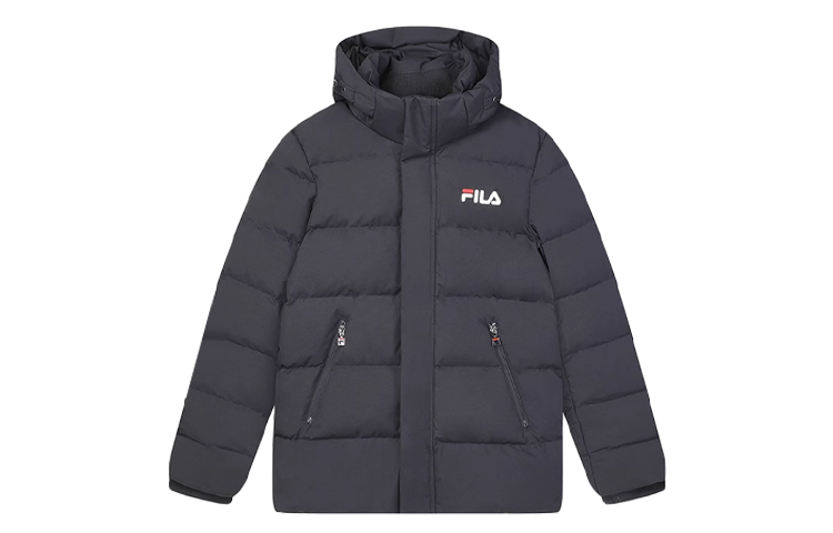 Order FILA ORIGINALE Jaket Hoodie Down Biru Tua Kasual Olahraga. F51M348909A-NV