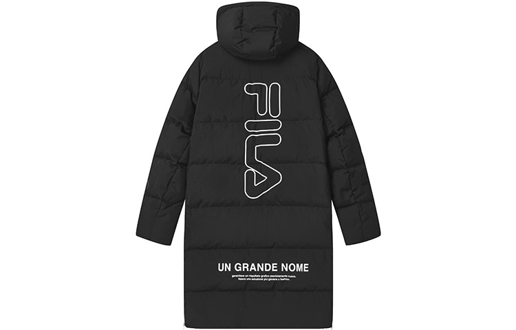 Lookbook FILA ORIGINALE  Long Down Jacket Windproof Black Casual Fit Winter Coat F11M249921FBK