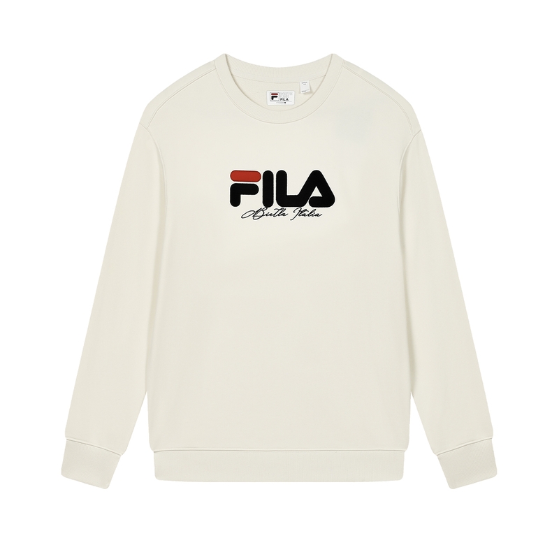 FILA ORIGINALE Fall Winter Couples Logo Sweatshirt White - Pullover. F11U439204FIV