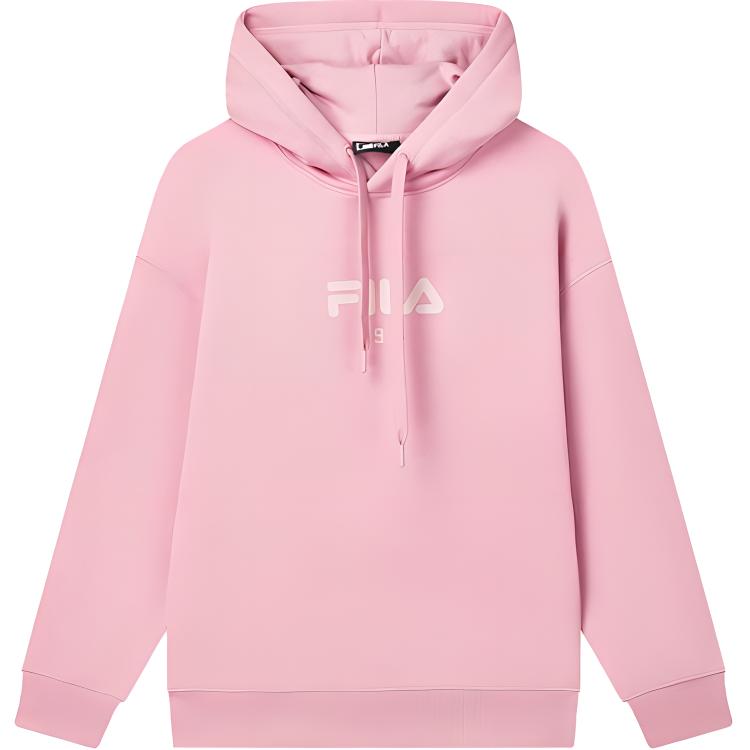 FILA ORIGINALE Fleece-Lined Cozy Knit Sweatshirt Unisex - Dark Cherry Pink F51M449202F-PK