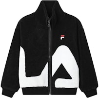 FILA ORIGINALE Fleece-Lined Sherpa Jacket Black Unisex with Logo Print. F51U248926F-BK FILA ORIGINALE Fleece-Lined Sherpa Jacket Black Unisex with Logo Print. F51U248926F-BK
