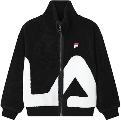 FILA ORIGINALE Fleece-Lined Sherpa Jacket Black Unisex with Logo Print. F51U248926F-BK Order FILA ORIGINALE Fleece-Lined Sherpa Jacket Black Unisex with Logo Print. F51U248926F-BK