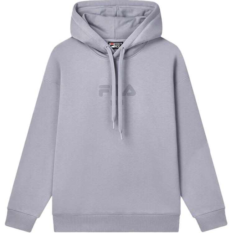 FILA ORIGINALE Grey Logo Knit Fleece Sweatshirt Unisex - Soft & Comfortable F51M449202F-GY
