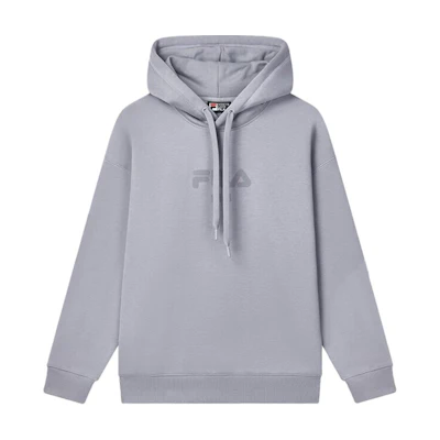 FILA ORIGINALE Grey Logo Knit Fleece Sweatshirt Unisex - Soft & Comfortable F51M449202F-GY