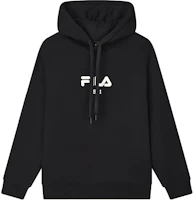 FILA ORIGINALE Logo Black Fleece Knit Sweatshirt Unisex Casual Loose Fit F51M449202F-BK FILA ORIGINALE Logo Black Fleece Knit Sweatshirt Unisex Casual Loose Fit F51M449202F-BK