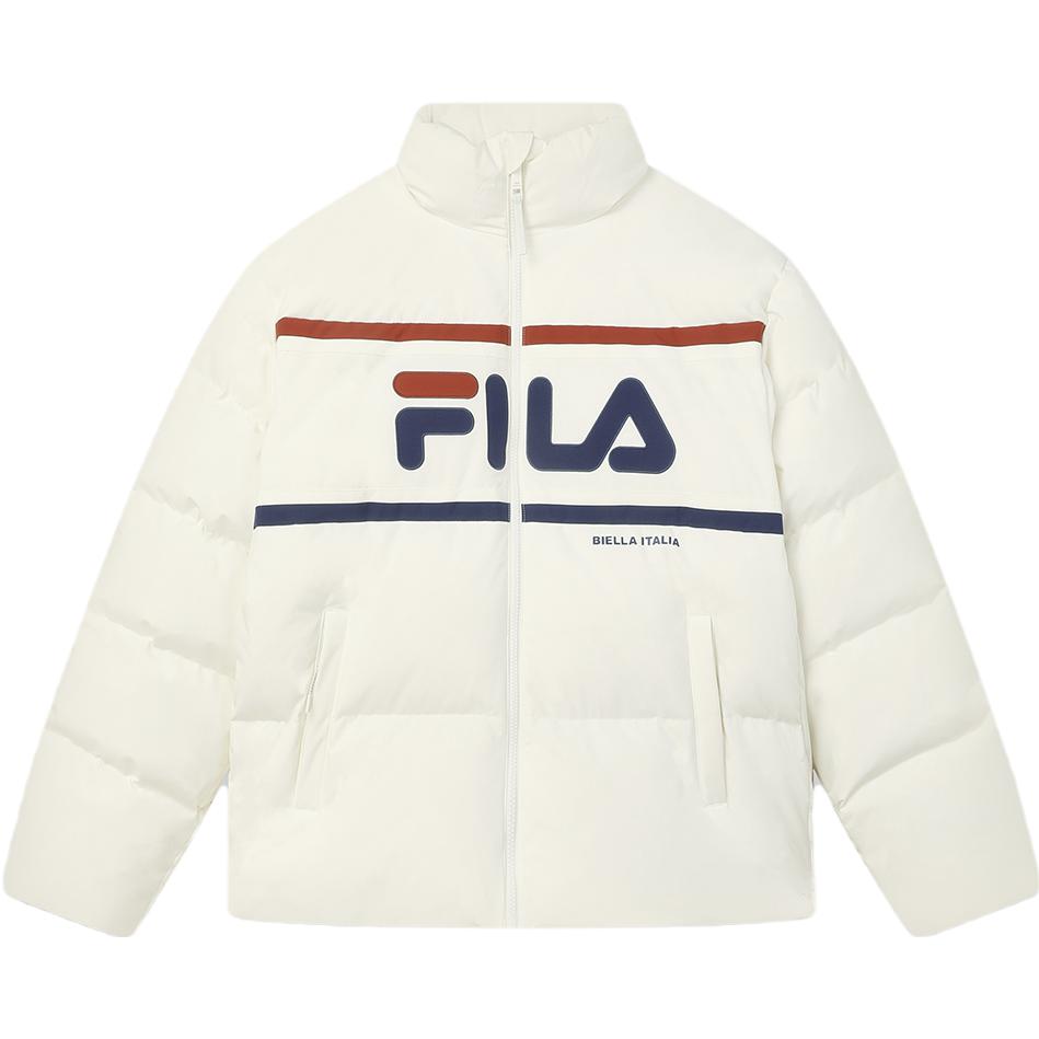 Order FILA ORIGINALE Jaket Musim Dingin Tebal Retro Unisex - Warna Putih Reed. F11U349903F-IV