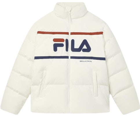 FILA ORIGINALE Retro Winter Thick Down Jacket Unisex - Reed White. F11U349903F-IV Order FILA ORIGINALE Retro Winter Thick Down Jacket Unisex - Reed White. F11U349903F-IV