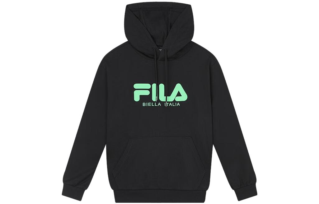 FILA ORIGINALE Series Letter Hoodie Unisex Pullover Black F11U339299F-BK