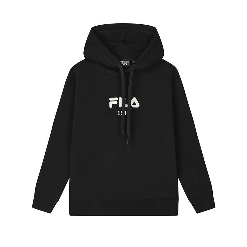 FILA ORIGINALE Simple Solid Hoodie - Black Couples Style F11U439201FBK