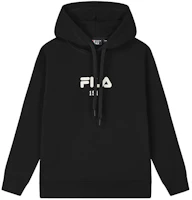 FILA ORIGINALE Simple Solid Hoodie - Black Couples Style F11U439201FBK FILA ORIGINALE Simple Solid Hoodie - Black Couples Style F11U439201FBK