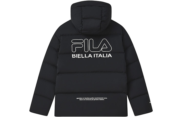 Lookbook FILA Originale Jaket Hooded Hitam Unisex, Kasual & Hangat, Lengan Panjang. F11U249902F-BK
