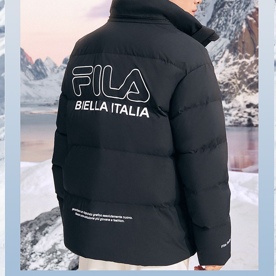Sizing FILA Originale Jaket Hooded Hitam Unisex, Kasual & Hangat, Lengan Panjang. F11U249902F-BK
