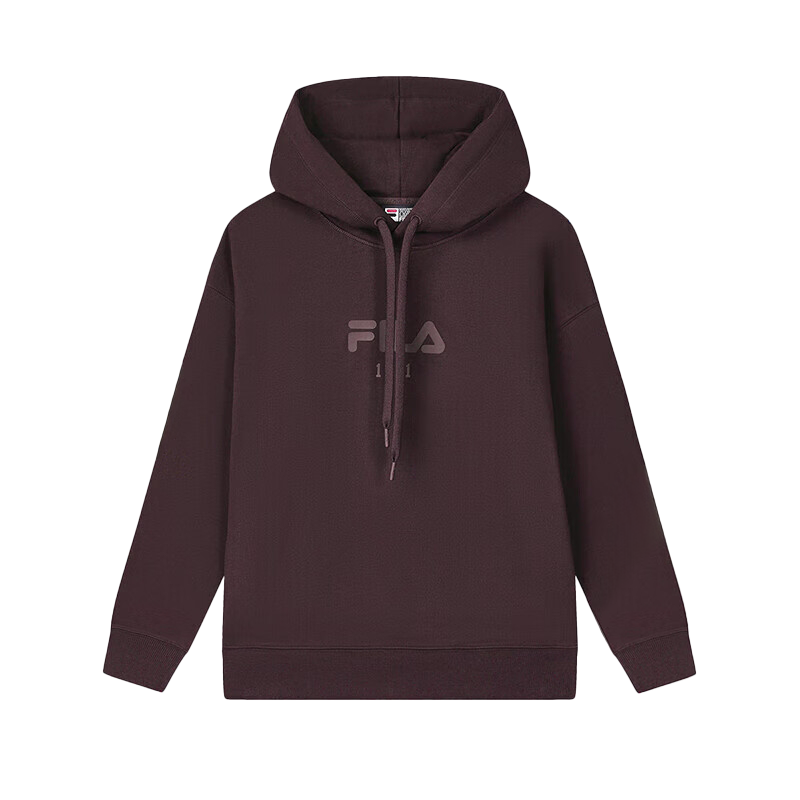 FILA ORIGINALE Unisex Hooded Knitted Fleece Sweatshirt in Tan Brown F51M449202F-BN