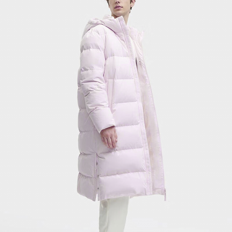 Details for FILA ORIGINALE Unisex Letter Print Down Coat Light Mauve Pink F51U349902F-PK