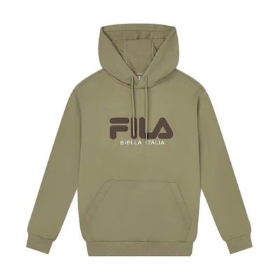 FILA Originale Vintage Letter Pullover Hoodie Unisex Army Green F11U339299F-KK