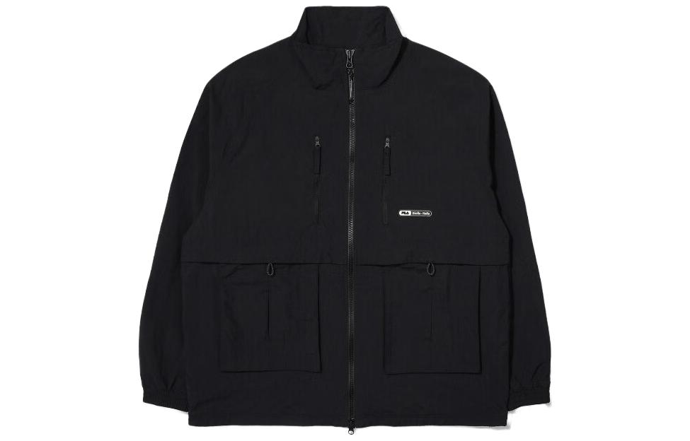 FILA Outdoor Casual Solid Color Zip Jacket Unisex Black FS2WTE1181X-BLK