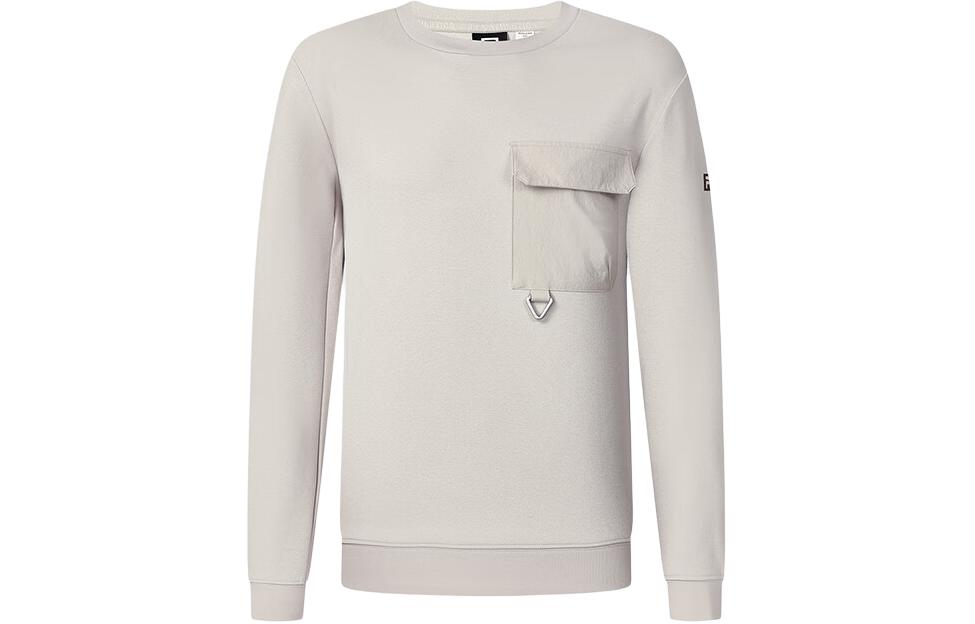 FILA Outdoor Knit Pullover Sweatshirt Solid Color - Manor Gray A11M417202F-GY