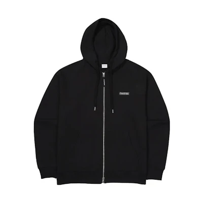 FILA Oversized Black Zip-Up Hoodie Jacket Unisex FS2FTF1131X-BLK