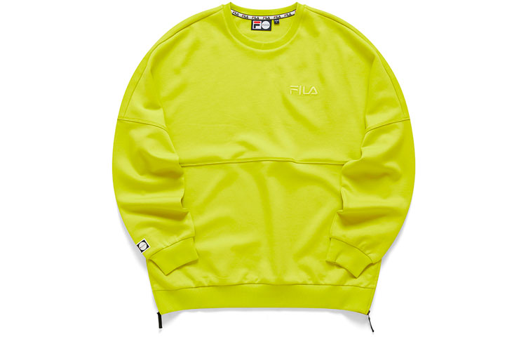 FILA Oversized Crewneck Pullover Sweatshirt Sulfur Green (Unisex) T11U116205FYE