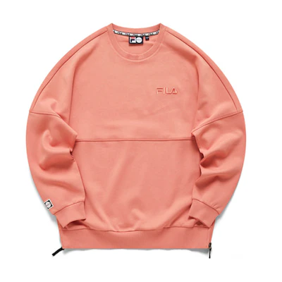 FILA Oversized Crewneck Pullover Sweatshirt Unisex - Pink T11U116205FPC