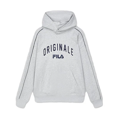 FILA Oversized Letter Colorblock Hoodie - Light Gray F11M349201F-MG