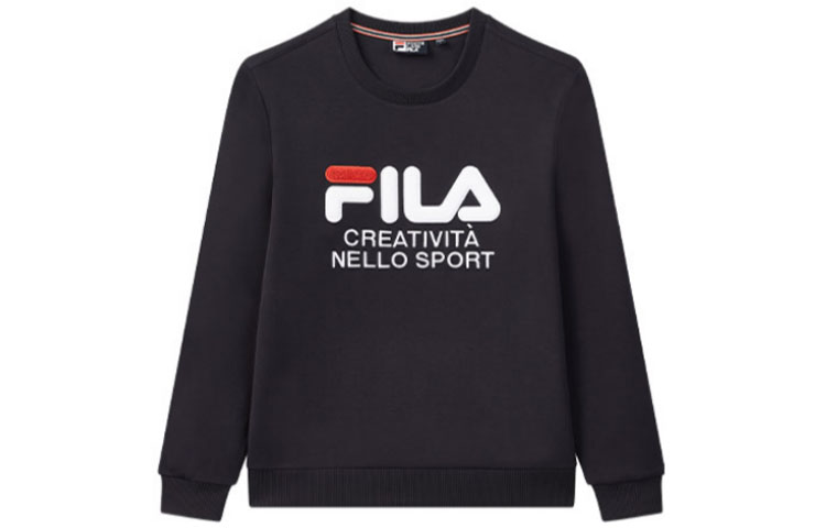 FILA Oversized Letter Graphic Crewneck Sweatshirt in Legendary Blue F51M048219FRD