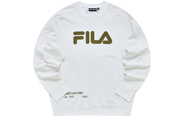 FILA Oversized Logo Crewneck Sweatshirt Standard White T11M231204FWT