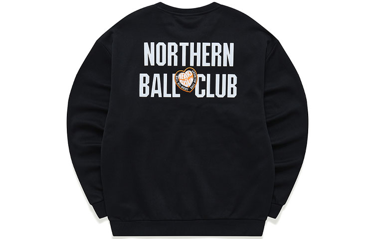 FILA Oversized Logo Print Pullover Sweatshirt - Black T11M145208F-BK