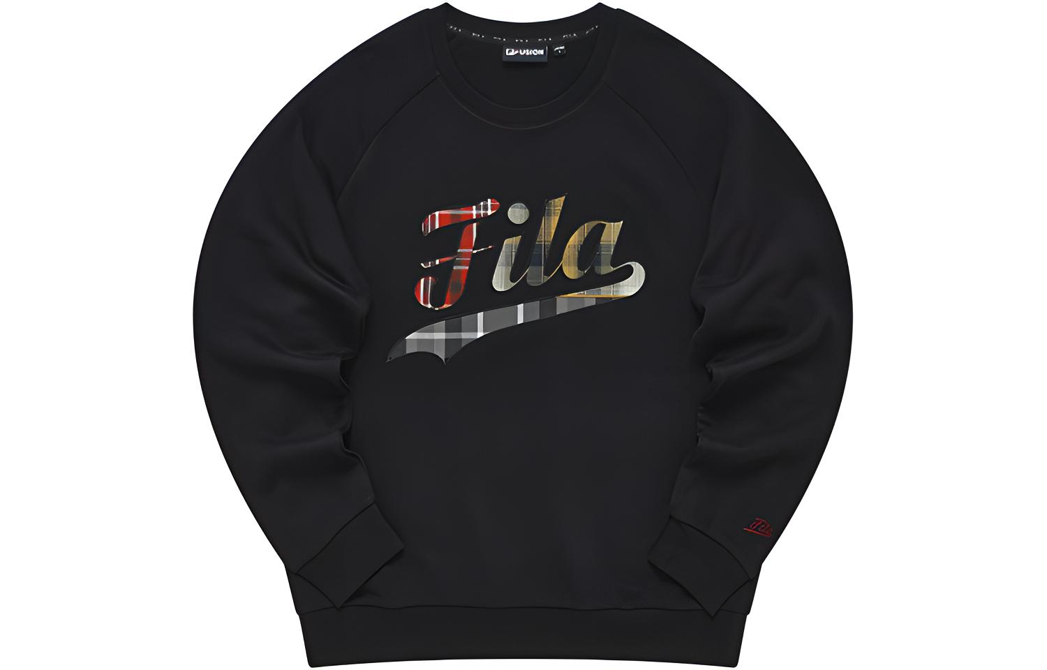 FILA Oversized Logo Pullover Sweatshirt in Deep Black T11M242205F-BK