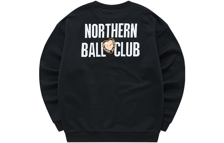 FILA Oversized Pullover Sweatshirt Black with Colorblock Design T11M145209F-BK