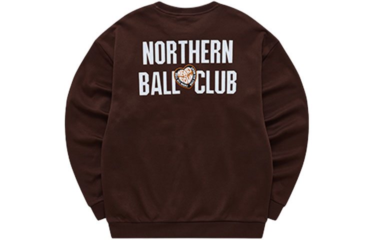 FILA Oversized Pullover Sweatshirt Brown with Bold Letter Print T11M145208F-DR