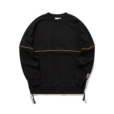 FILA Oversized Pullover Sweatshirt Unisex Black T51U113206ABK
