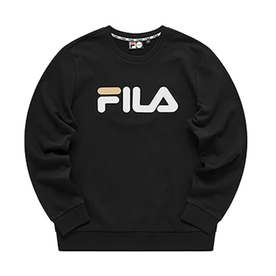 FILA Panda Graphic Crewneck Pullover Sweatshirt Unisex Black T11M113205F-BK