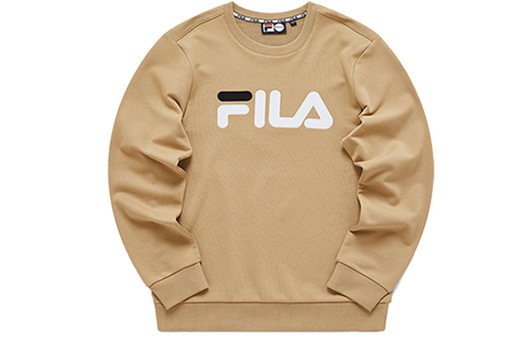 FILA Panda Print Crewneck Sweatshirt Unisex - Khaki Brown T11M113205F-DK