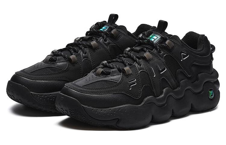 Lookbook FILA斐乐 panini We 潮流休閒 減震防滑耐磨 低幫 復古籃球鞋 黑色