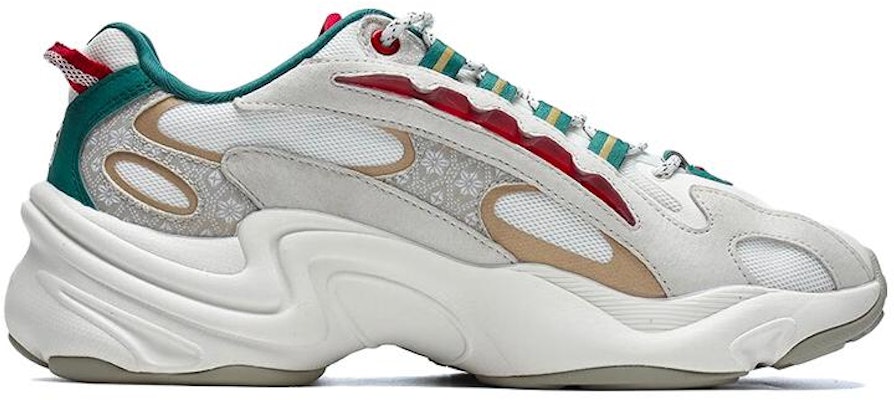 Red white cheap and green filas