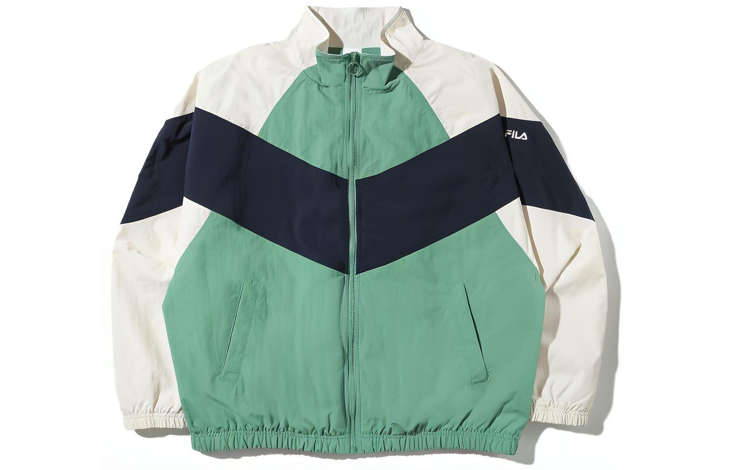 FILA Patchwork Loose Fit Zip Jacket Unisex Sap Green FE2JKE5102X-SGR