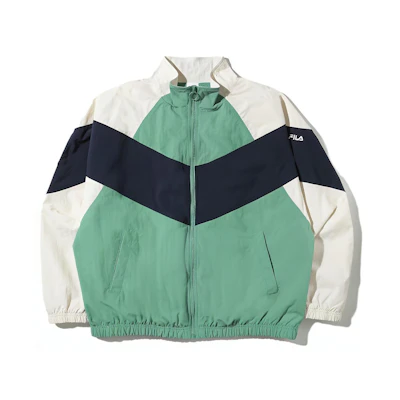 FILA Patchwork Loose Fit Zip Jacket Unisex Sap Green FE2JKE5102X-SGR