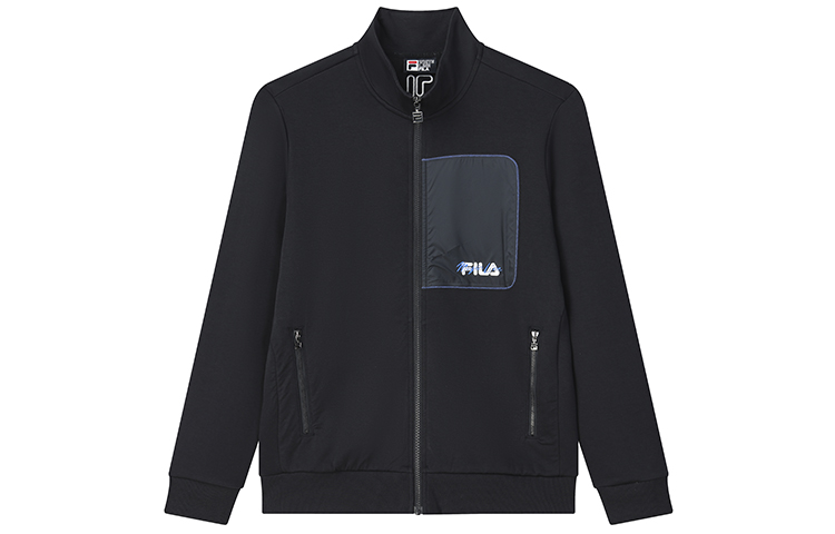 FILA Patchwork Pocket Knit Retro Sports Jacket for Men F11M138502F-NV