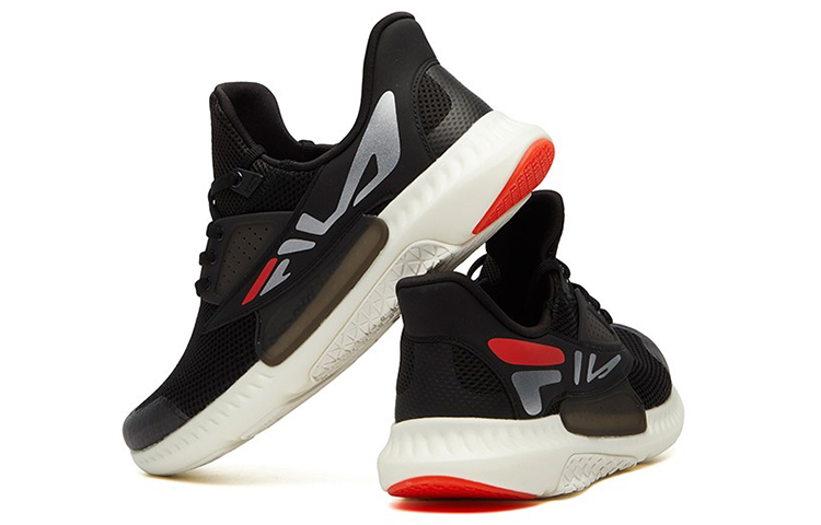 FILA Performance Breathable Lightweight Cozy Low Tops Black 圖 4