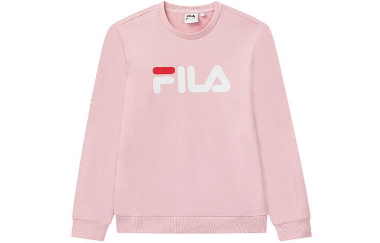FILA Pink Logo Print Crewneck Pullover Sweatshirt - Unisex Casual Fit F61U038220APK