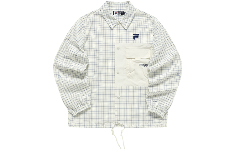 FILA Plaid Single-Breasted Shirt Jacket F11M149701FZB
