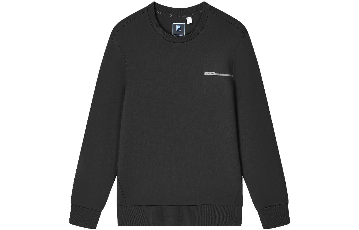 FILA Plain Black Crewneck Pullover Sweatshirt Casual Wear F11M342202FBK