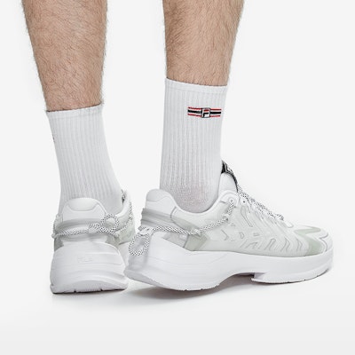 FILA 厚底パイオニア 反射白 (FILA Atsude Pai'onia Hansha Shiro) F12M233121FWT1 1