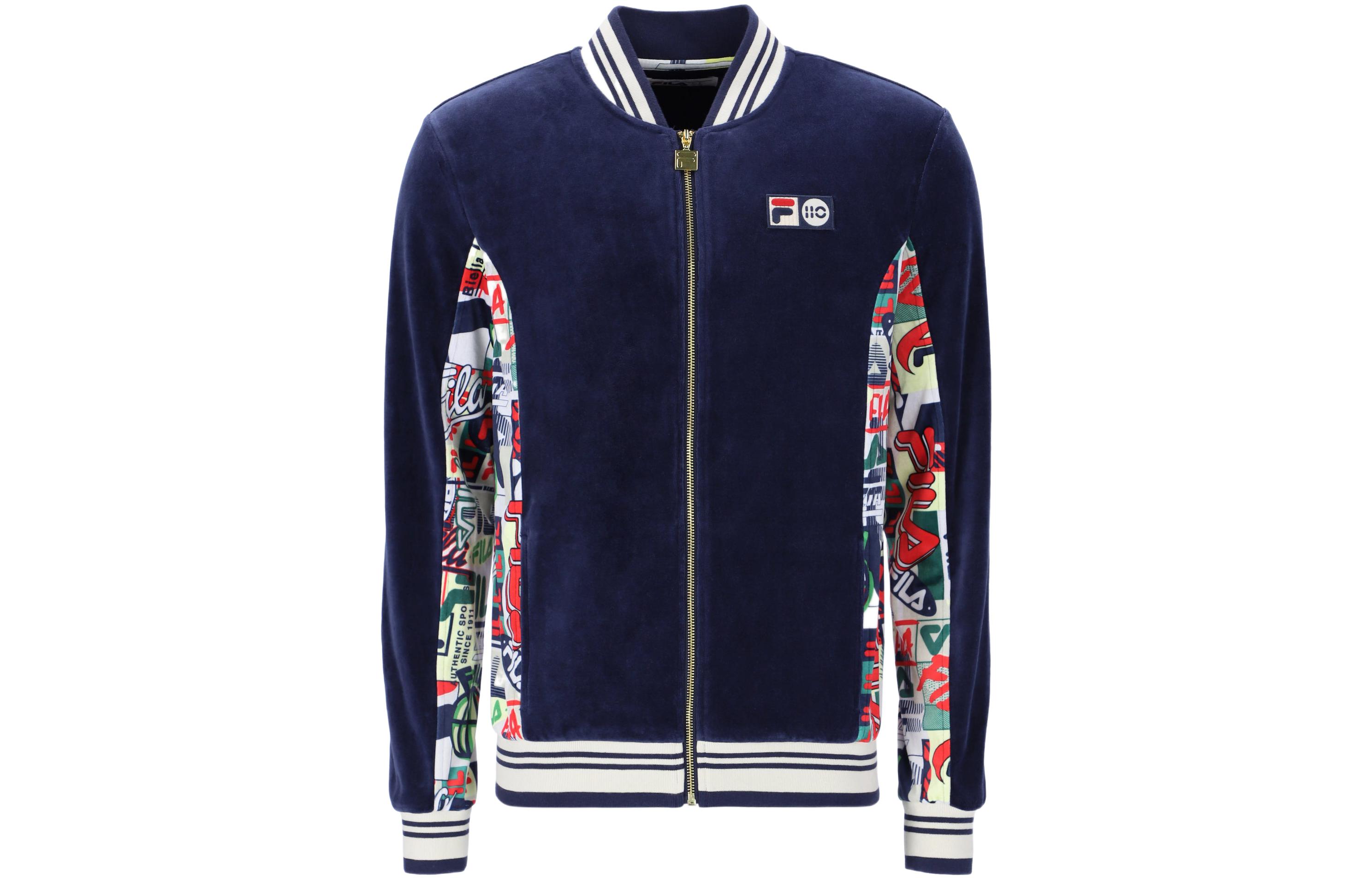 FILA Printed Colorblock Zip Jacket - Navy Blue F110M003-410