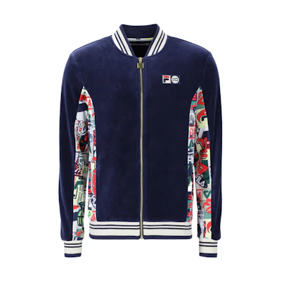 FILA Printed Colorblock Zip Jacket - Navy Blue F110M003-410