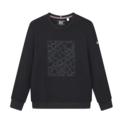 FILA Printed Crewneck Knit Pullover Sweatshirt Legend Blue () F11M211216F-NV