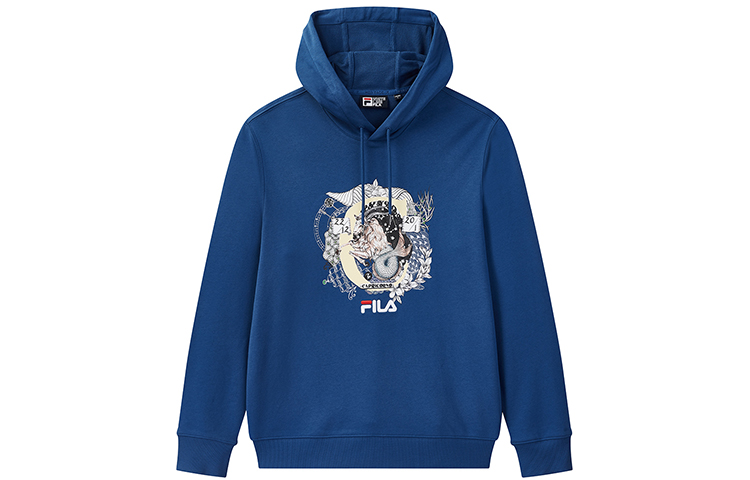 FILA Printed Fashion Long-Sleeve Hoodie Blue F51M038211F-DB
